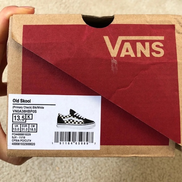 NEW Kids Checkered Old Skool Vans Shoes boys girls - Picture 6 of 6